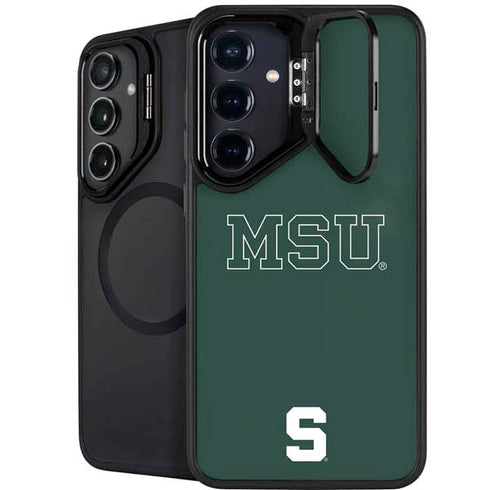 Michigan State University MSU Letters Galaxy S25 Kickstand Case